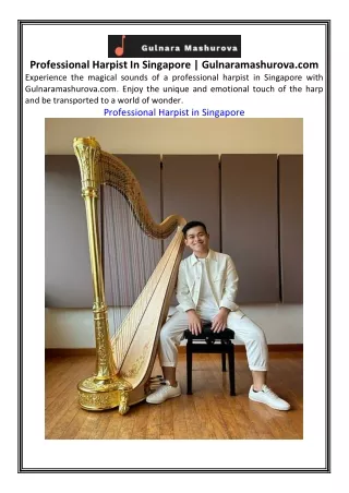 Professional Harpist In Singapore | Gulnaramashurova.com