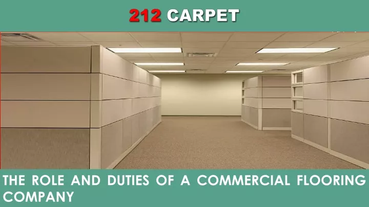the role and duties of a commercial flooring