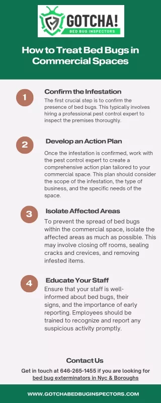 how to treat bed bugs in commercial spaces