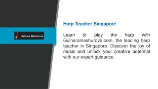 Harp Teacher Singapore | Gulnaramashurova.com