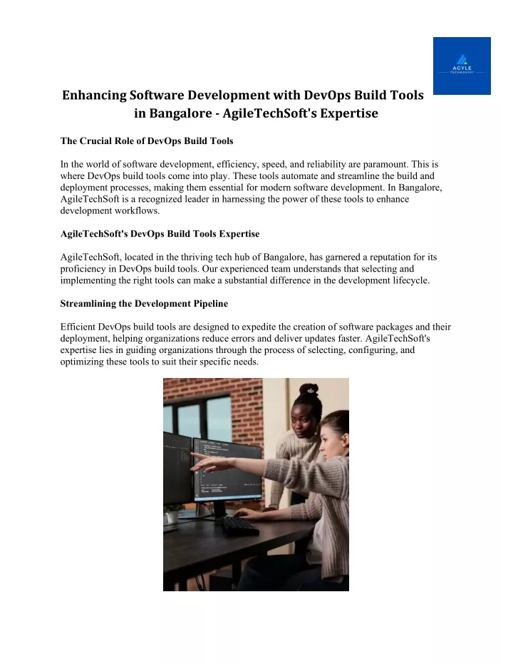 enhancing software development with devops build