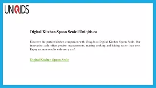 Digital Kitchen Spoon Scale  Uniqids.co