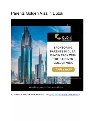 Parents Golden Visa in Dubai
