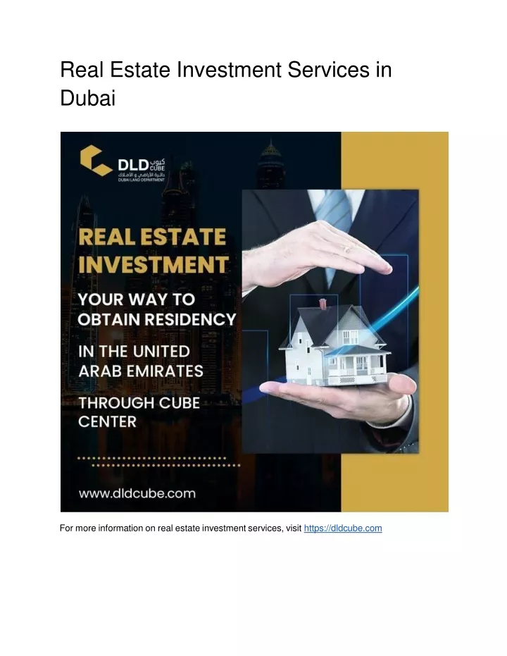 real estate investment services in dubai