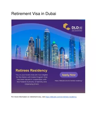 Retirement Visa in Dubai