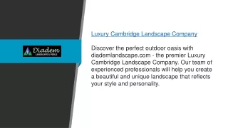 Luxury Cambridge Landscape Company diademlandscape.com