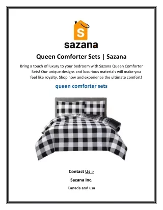 Queen Comforter Sets    Sazana