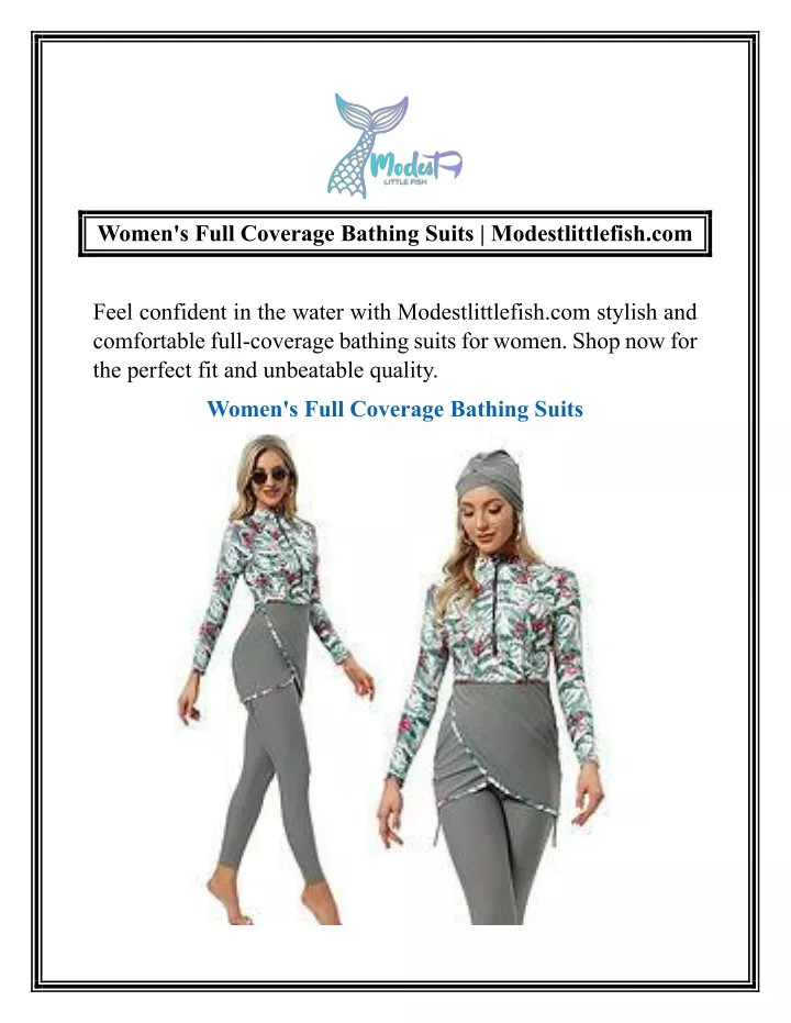 PPT - Women's Full Coverage Bathing Suits Modestlittlefish.com ...