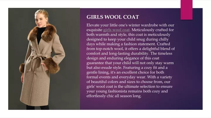 girls wool coat