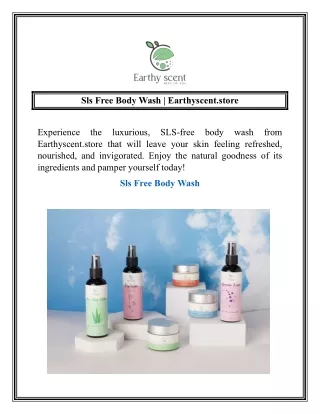 Sls Free Body Wash  Earthyscent.store