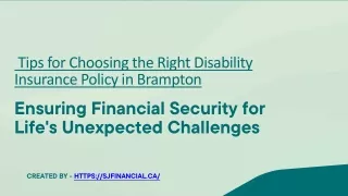 Tips for Choosing the Right Disability Insurance Policy in Brampton