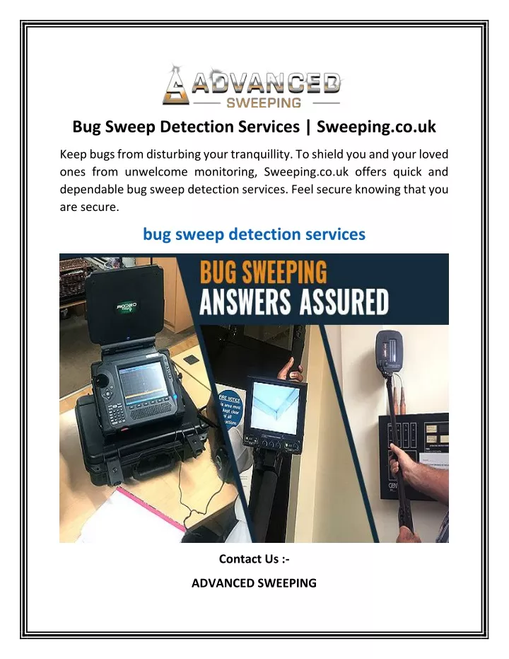 bug sweep detection services sweeping co uk