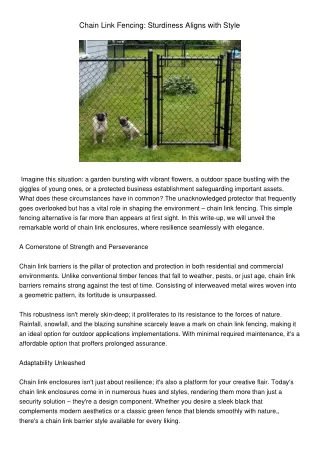 chain link fencing sturdiness aligns with style
