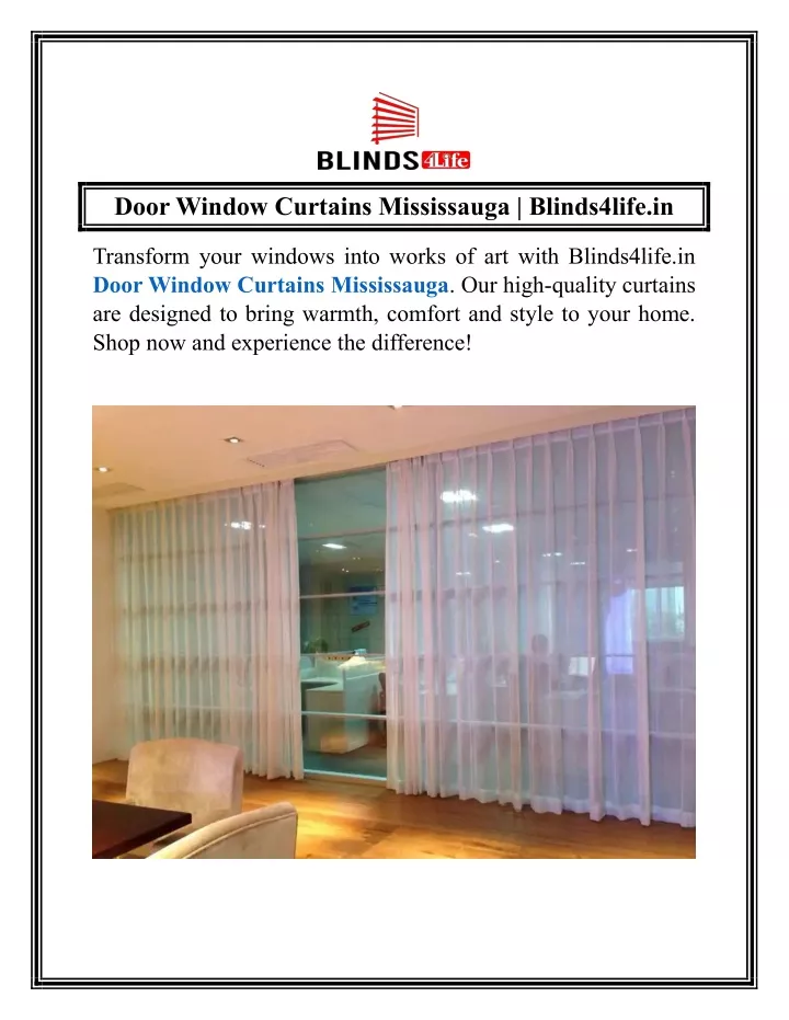 door window curtains mississauga blinds4life in