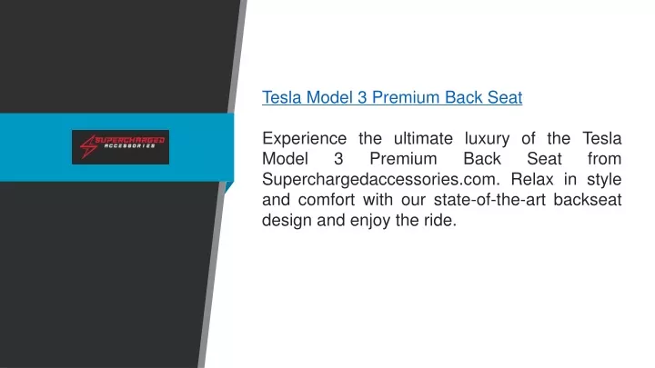 tesla model 3 premium back seat experience