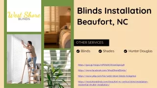Blinds Installation Services Beaufort, NC