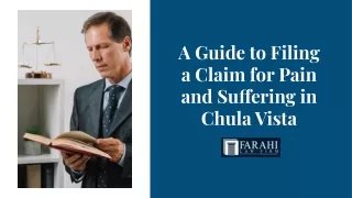 A Guide to Filing a Claim for Pain and Suffering in Chula Vista