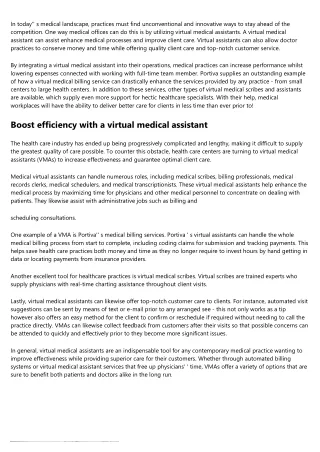 Elevate Your Practice with a Virtual Medical Assistant