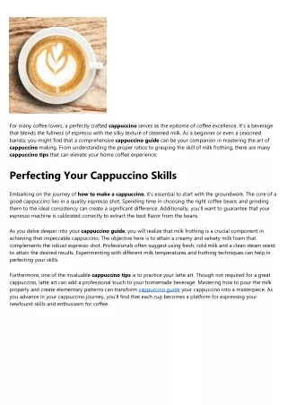 for many coffee lovers a perfectly crafted
