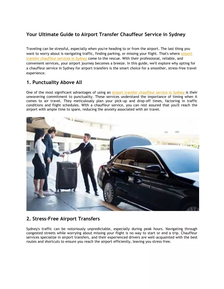 your ultimate guide to airport transfer chauffeur