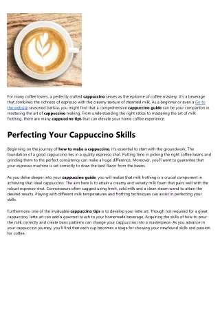 for many coffee lovers a perfectly crafted