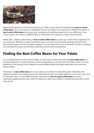 The 5-Second Trick For best coffee beans