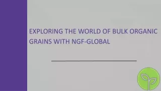 Exploring the World of Bulk Organic Grains with NGF-Global