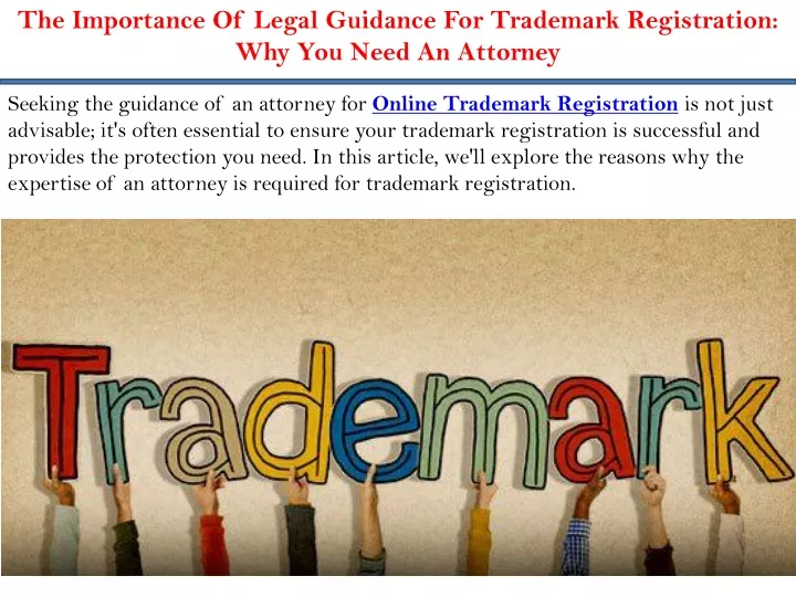 the importance of legal guidance for trademark