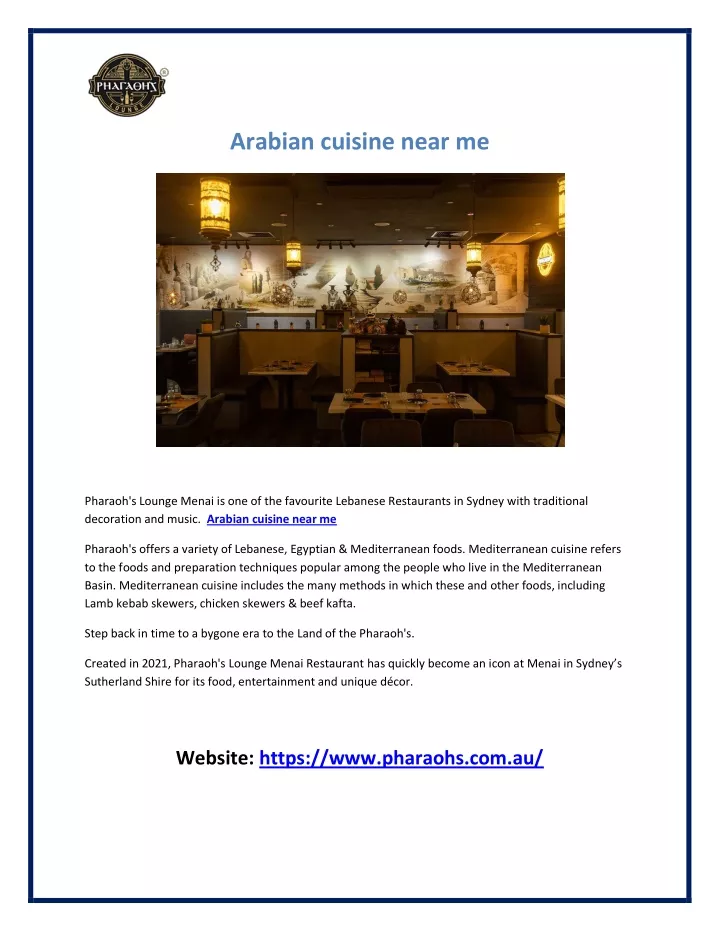 arabian cuisine near me