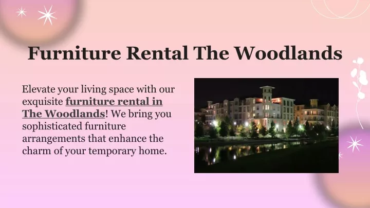 furniture rental the woodlands