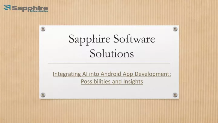 sapphire software solutions