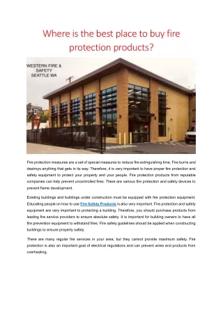 Where is the best place to buy fire protection products