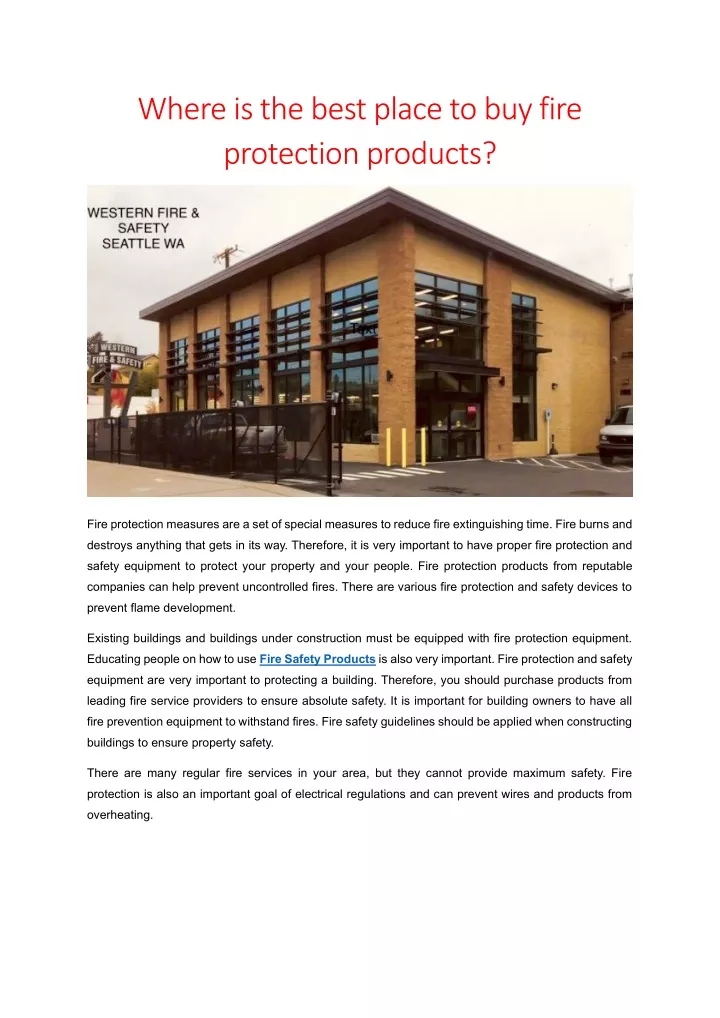 where is the best place to buy fire protection