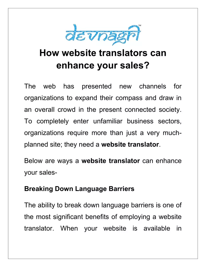 how website translators can enhance your sales