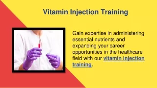 vitamin injection training