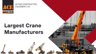 Largest Crane Manufacturers in india