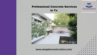 Professional Concrete Services in TX  Steaples Construction