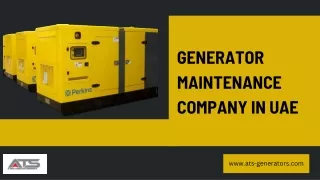 generator maintenance company in uae