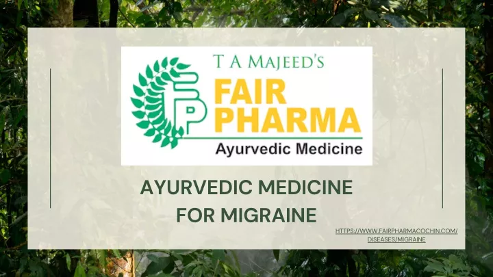 ayurvedic medicine for migraine