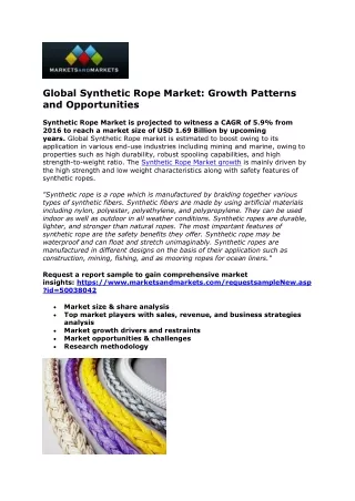 global synthetic rope market growth patterns