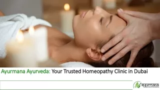 Ayurmana Ayurveda: Your Trusted Homeopathy Clinic in Dubai