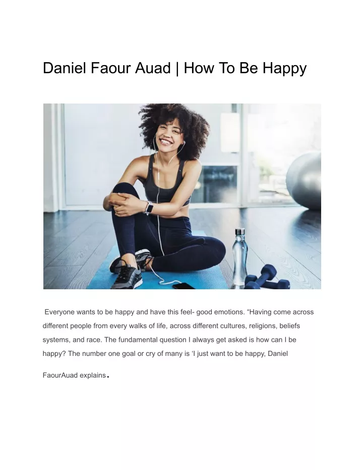 daniel faour auad how to be happy