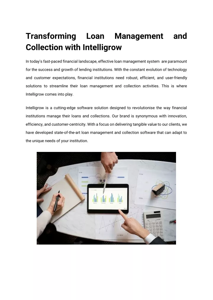 transforming collection with intelligrow