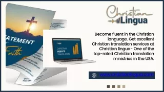 become fluent in the christian language