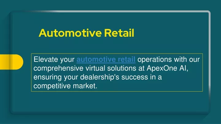 automotive retail