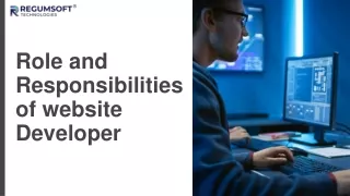 role and responsibilities of website developer