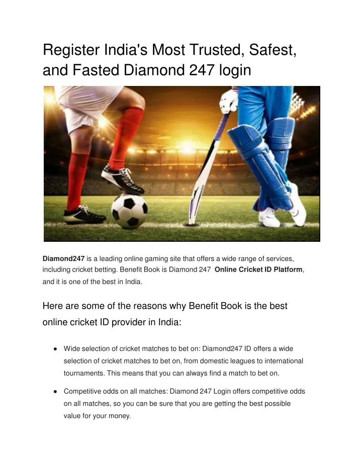 register india s most trusted safest and fasted diamond 247 login
