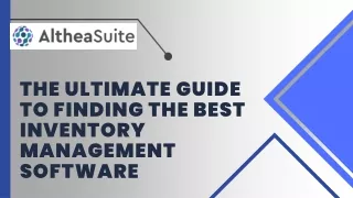 The Ultimate Guide to Finding the Best Inventory Management Software