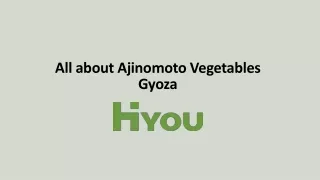 All about Ajinomoto Vegetables Gyoza