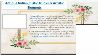 antique indian rustic trunks artistic elements